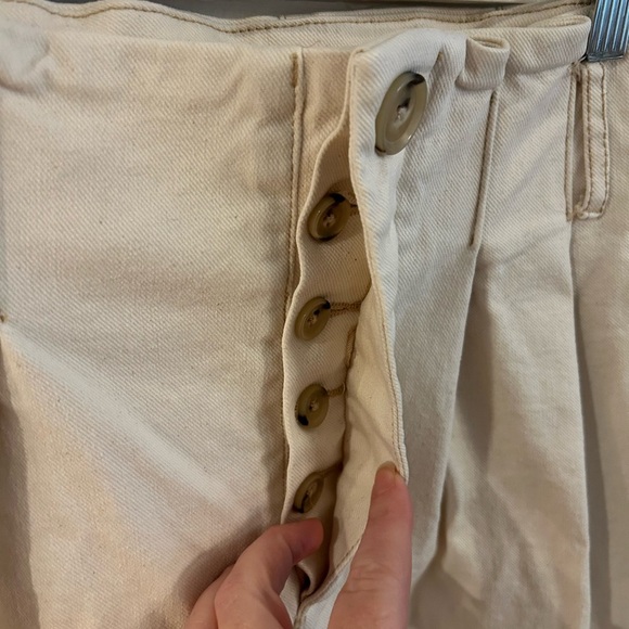 Free people pleated paper bag wide leg taper pants - Picture 7 of 8